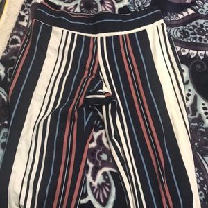 stripped leggings with bootcut bottoms